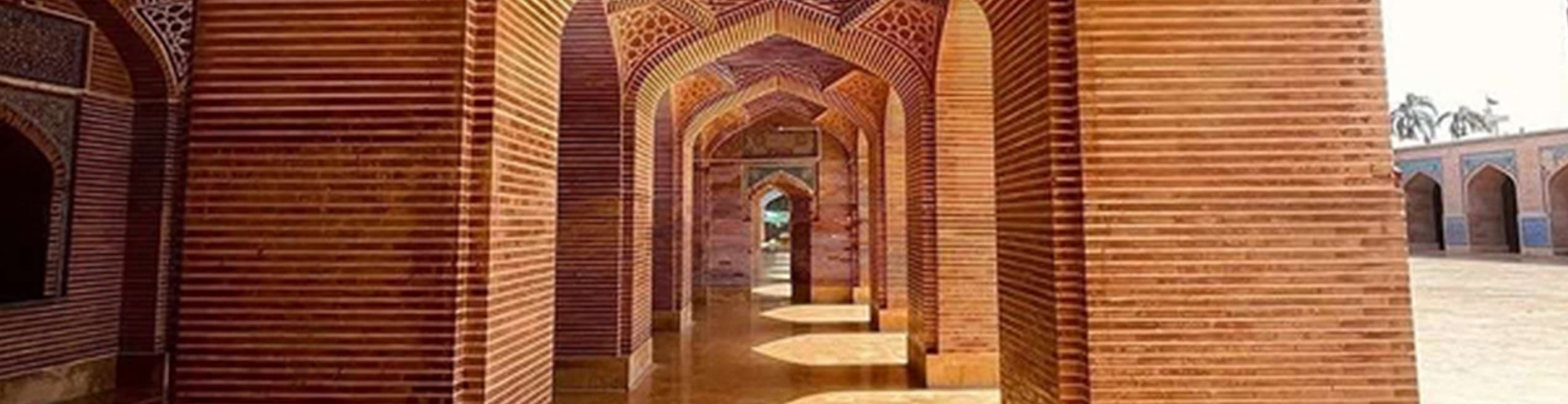 Shah Jahan Mosque displaying classic Mughal architecture with domes and minarets in Sindh