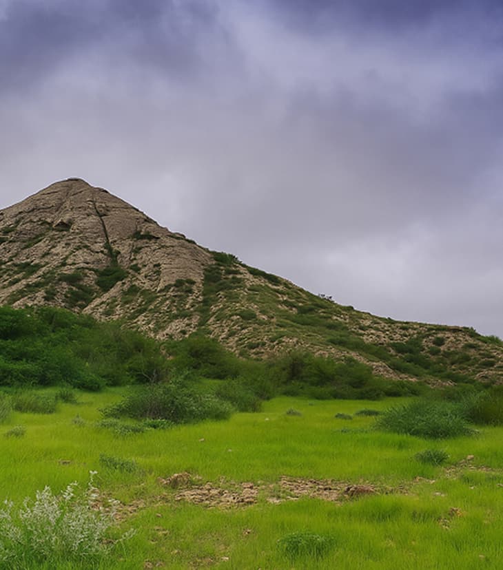Rocky mountain landscape in Sindh showing desert terrain and natural geological formations
