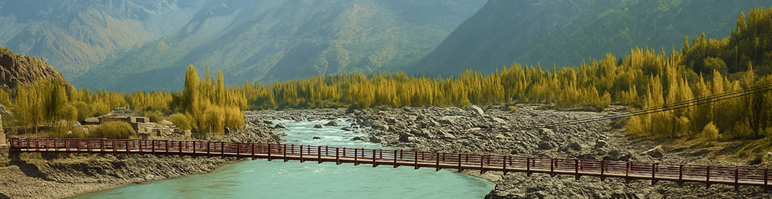 Indus River flowing through Sindh landscape with muddy waters and riverbank vegetation