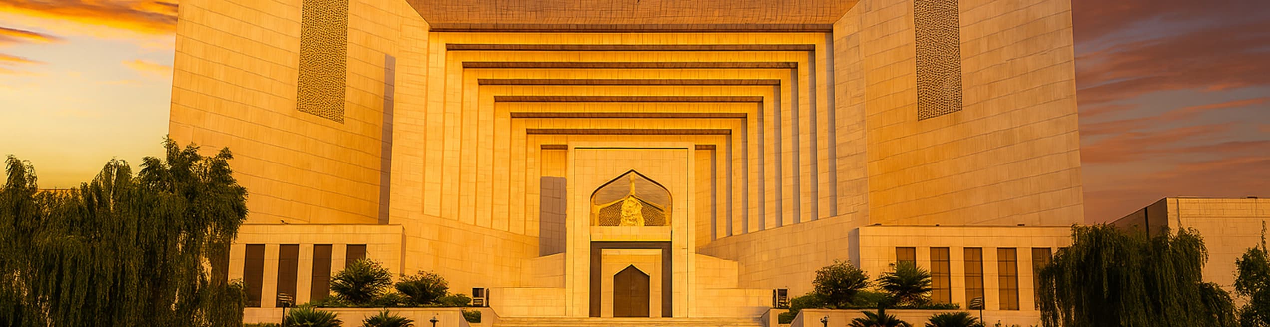 Formal government building with neoclassical columns, symmetrical design, and official architectural features typical of judicial institutions