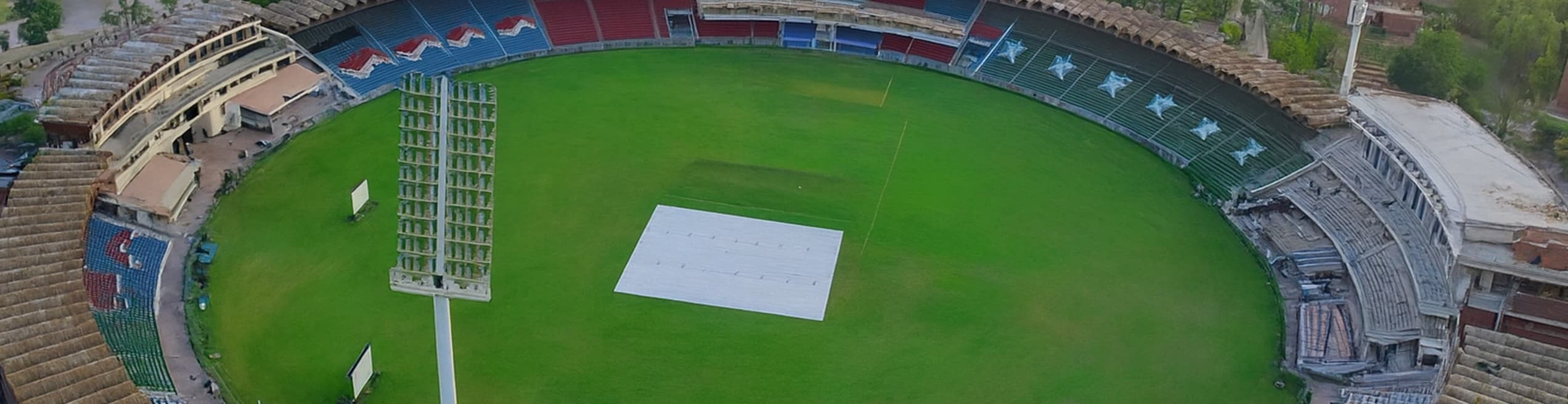 Aerial view of Gaddafi Stadium in Gulberg Lahore.
