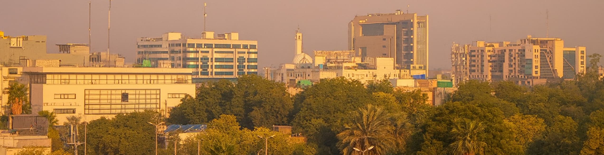 View of commercial buildings in Gulberg Lahore.