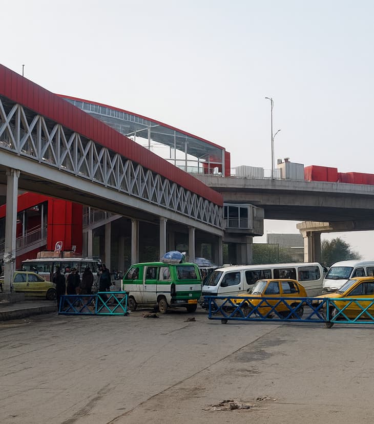 View of Rawalpindi Metro Station.