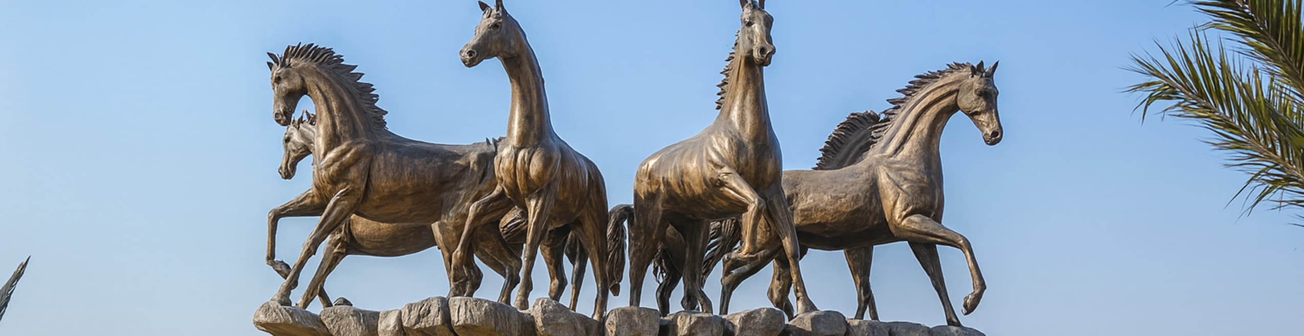 Bronze horse statues in Bahria Town Rawalpindi