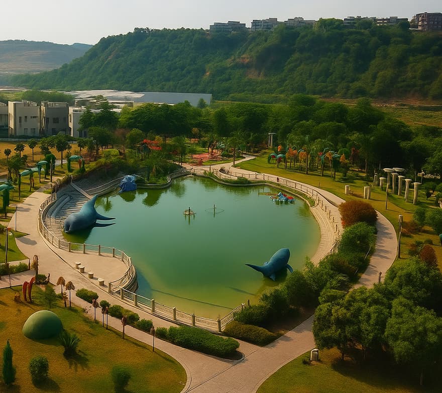 Green park in Bahria Town Rawalpindi