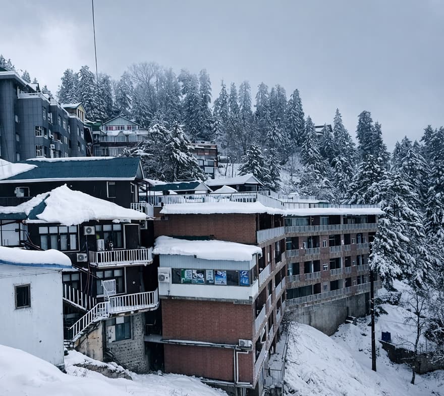 snow fall in naran​, naran in winter​