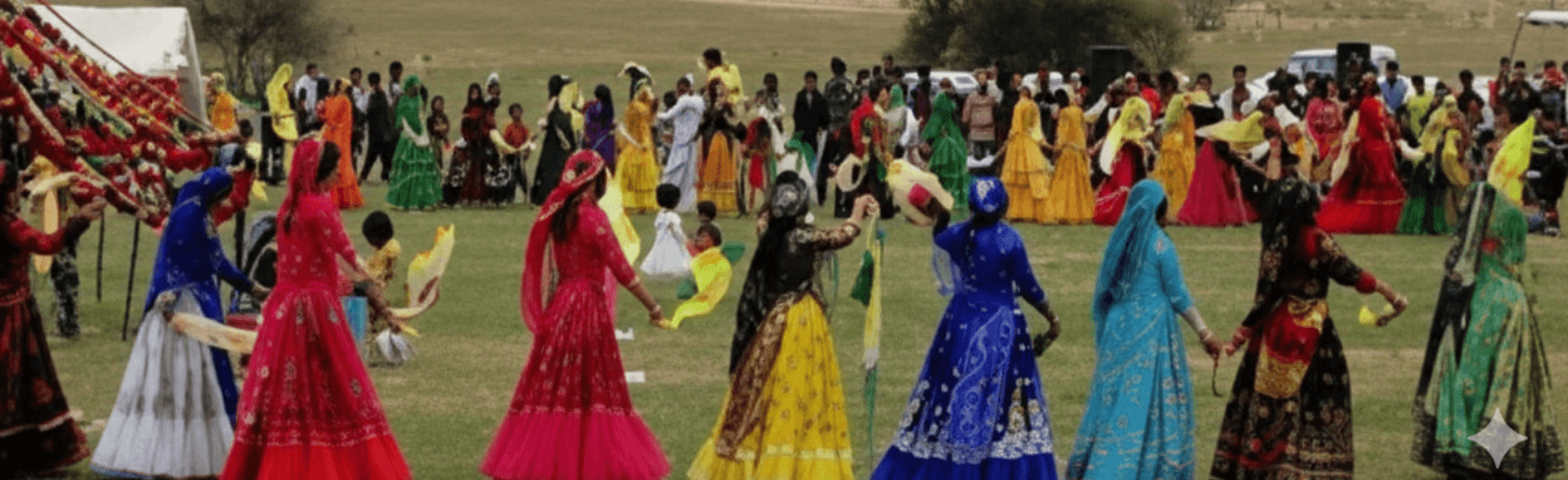 Wide banner view of Navroz festival Pakistan with flags, crowds, and spring decorations, Cultural festivals of Gilgit Baltistan showcased during Navroz with local performances