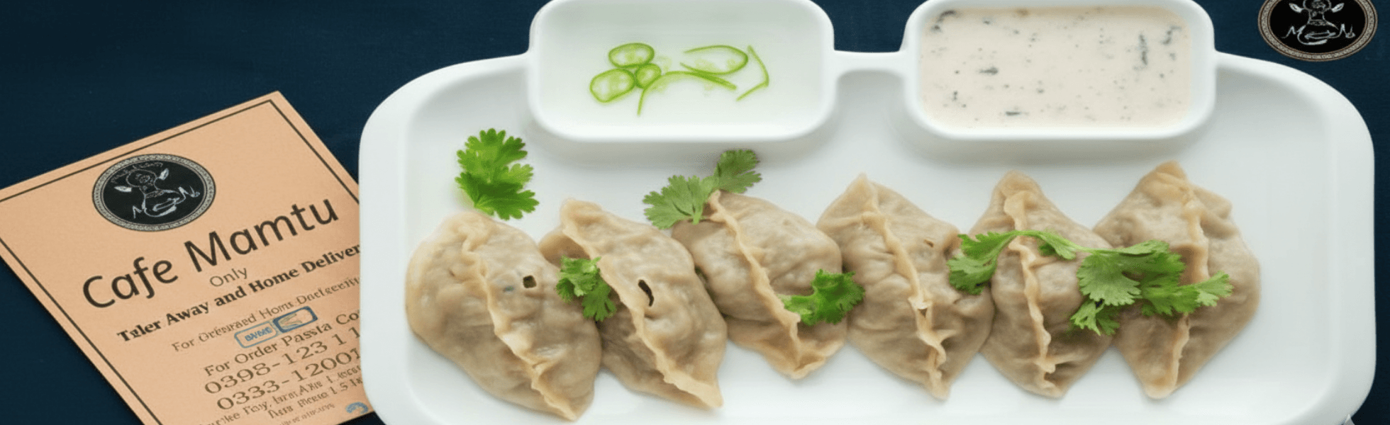 Plate of mamtu dumplings famous food of Gilgit Baltistan, Traditional dish style mamtu