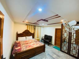 Double Room with Mountain View at Skardu Rock View Hotel Aliabad Double room with mountain view in Skardu, Budget hotel room interior at Rock View Hotel Aliabad