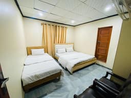 Double Bed Setup in Double or Twin Room at Skardu Rock View Hotel Double bed room interior in Skardu, Clean bedroom at Skardu Rock View Hotel Aliabad