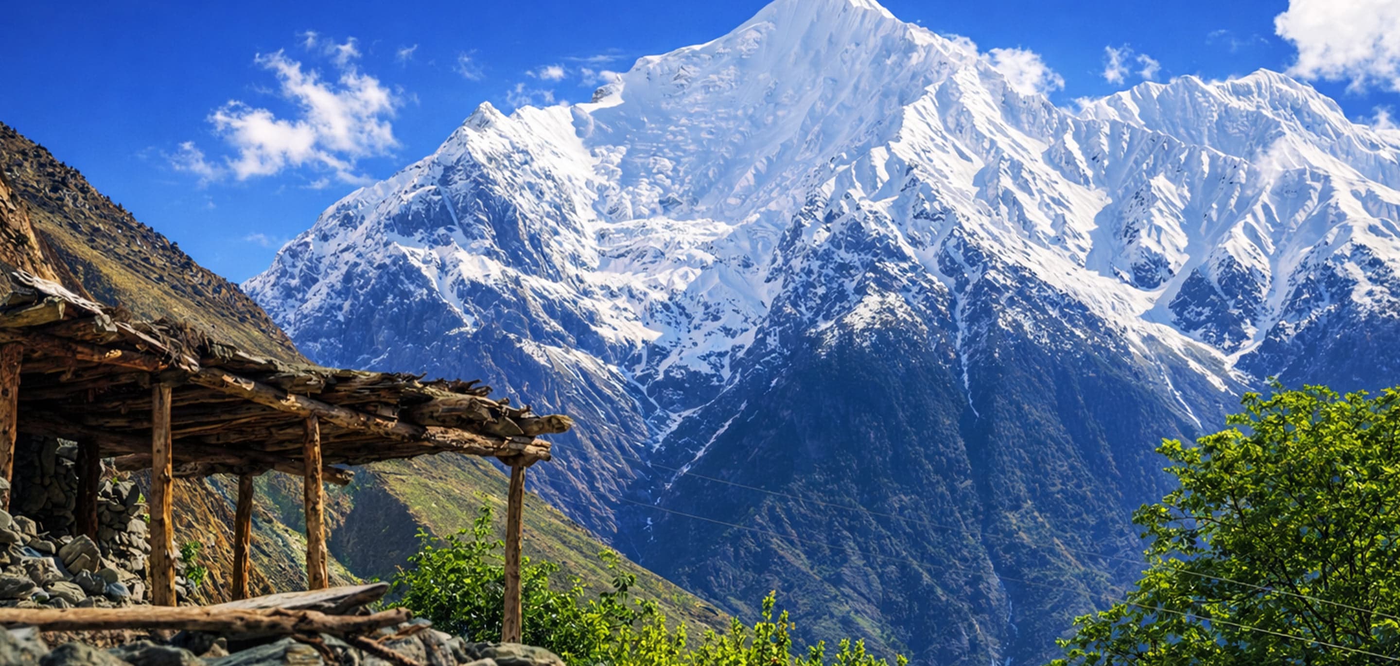 Bagrot Valley map area panorama with glacier views in Gilgit Baltistan travel route Bagrot Valley, Glacier in Gilgit Baltistan near Bagrote valley
