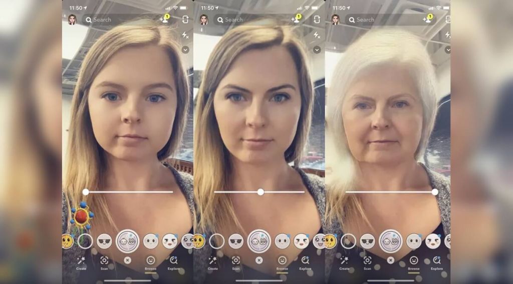 Face Effects, selfie, screen